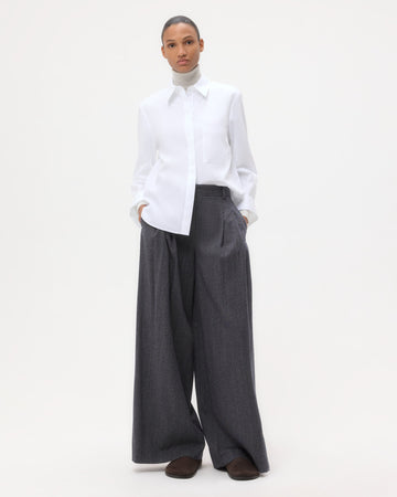 TWP White Boyfriend Shirt in Superfine Cotton view 6