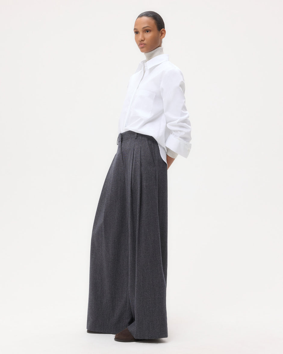 TWP White Boyfriend Shirt in Superfine Cotton view 4