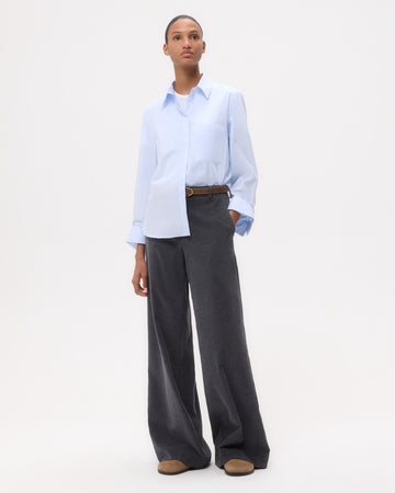TWP Baby blue Boyfriend Shirt in Superfine Cotton view 3