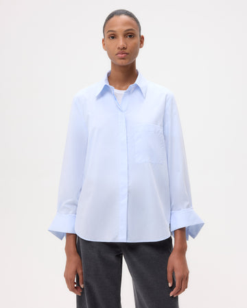 TWP Baby blue Boyfriend Shirt in Superfine Cotton view 1