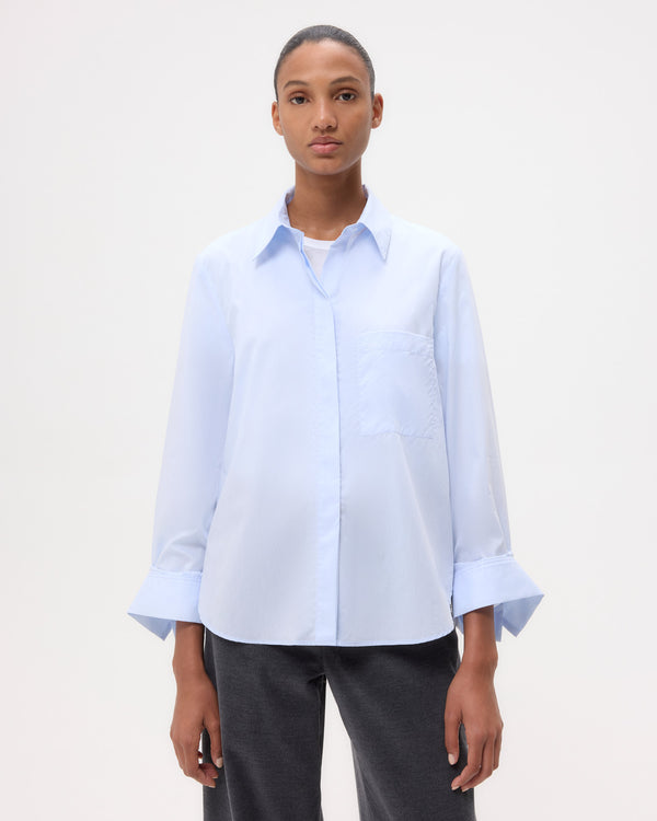 TWP Baby blue Boyfriend Shirt in Superfine Cotton view 1