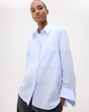 TWP Baby blue Boyfriend Shirt in Superfine Cotton view 2