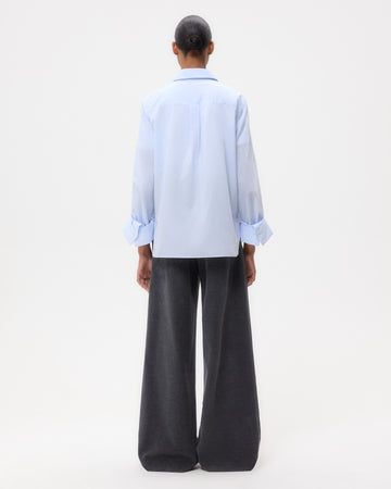 TWP Baby blue Boyfriend Shirt in Superfine Cotton view 5