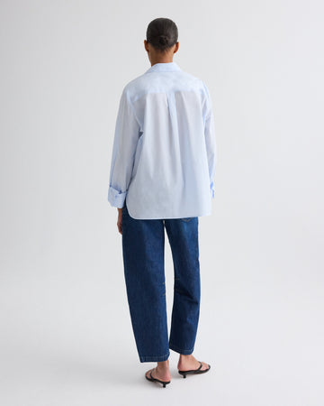 TWP Baby blue Next Morning Shirt in Superfine Cotton view 5