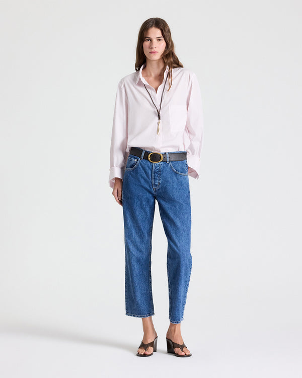 TWP Baby pink Next Morning Shirt in Superfine Cotton view 4