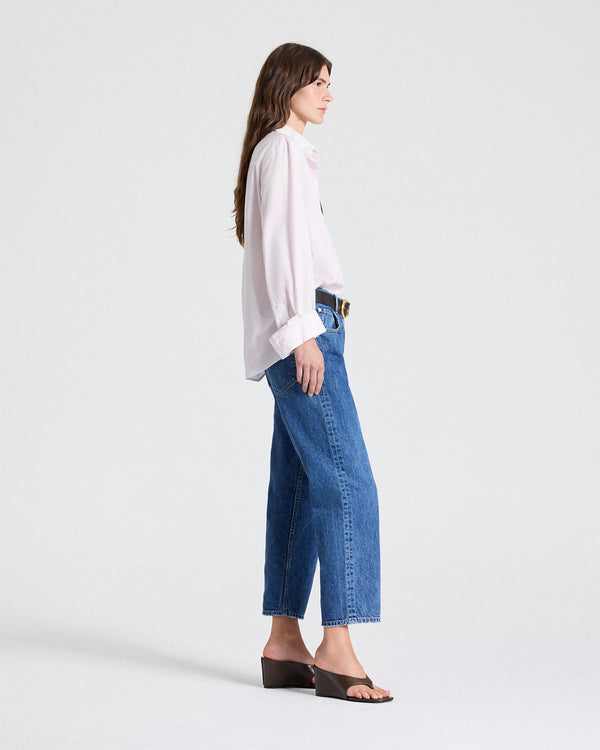 TWP Baby pink Next Morning Shirt in Superfine Cotton view 5