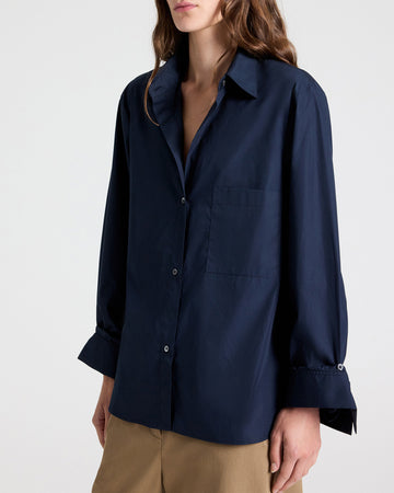 TWP Midnight Next Morning Shirt in Superfine Cotton view 2