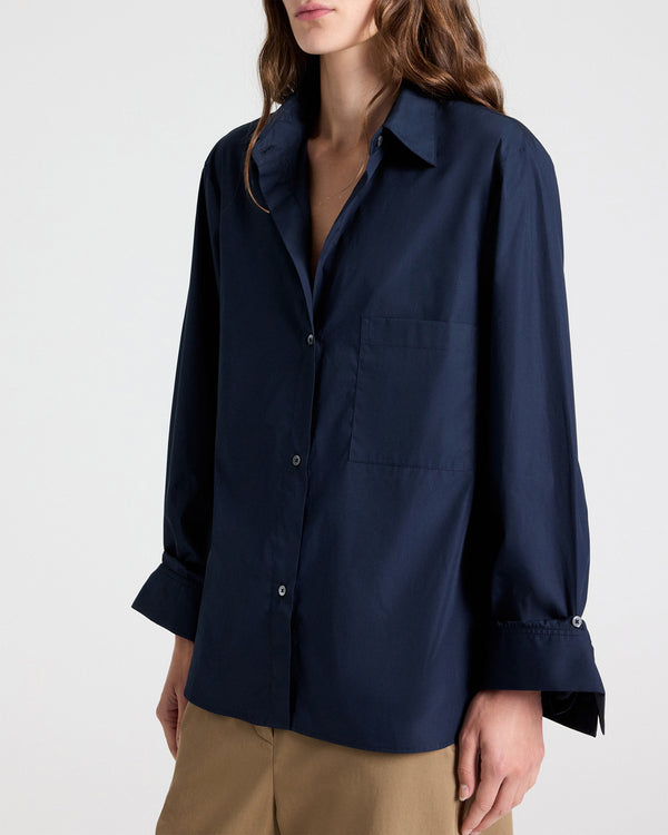 TWP Midnight Next Morning Shirt in Superfine Cotton view 2