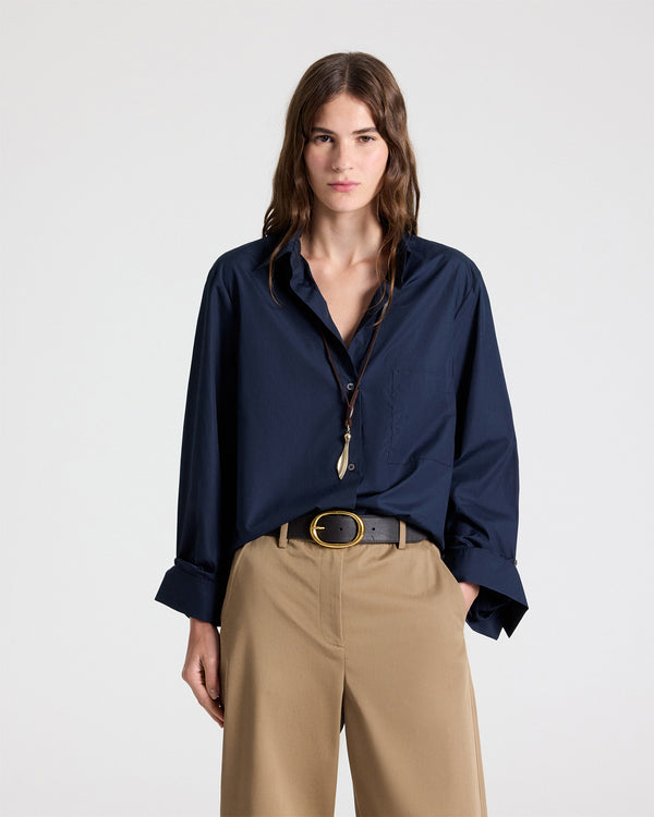 TWP Midnight Next Morning Shirt in Superfine Cotton view 1