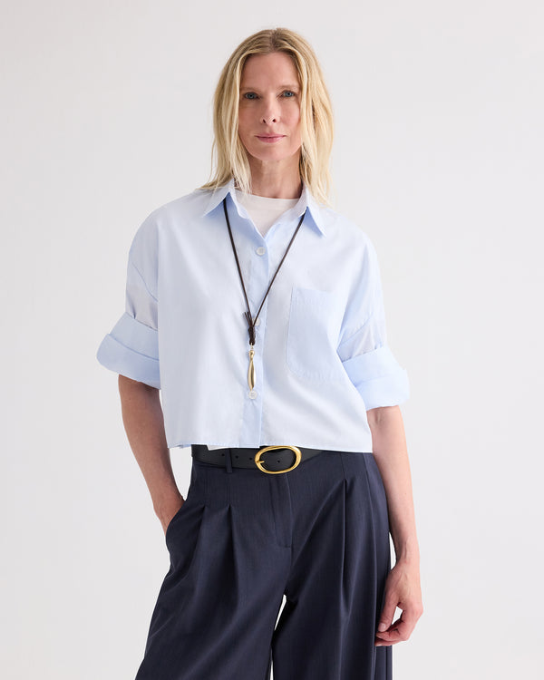 TWP Baby blue Next Ex Shirt in Superfine Cotton view 1