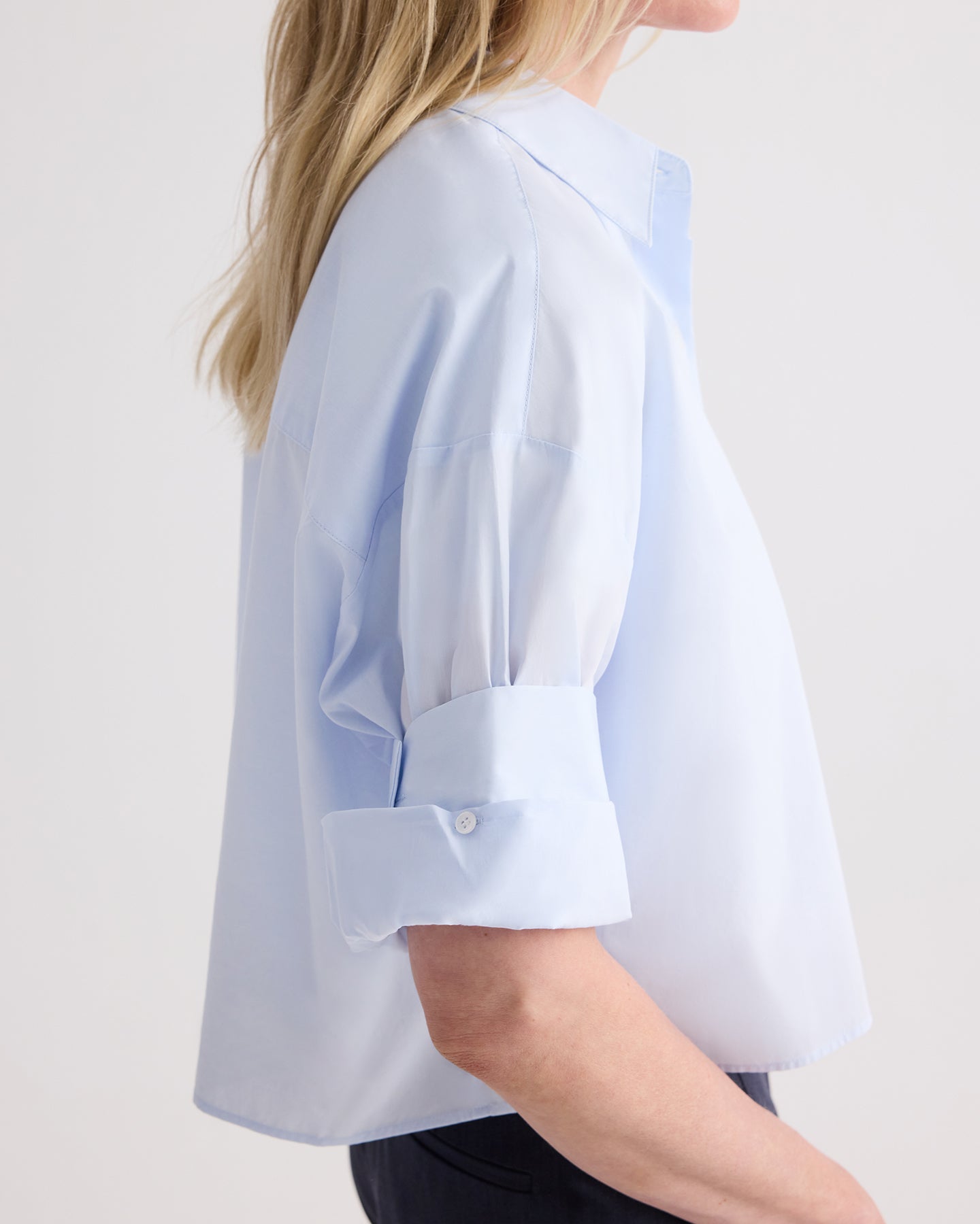 TWP Baby blue Next Ex Shirt in Superfine Cotton view 3
