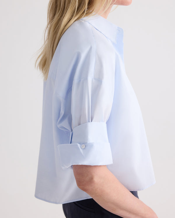 TWP Baby blue Next Ex Shirt in Superfine Cotton view 3