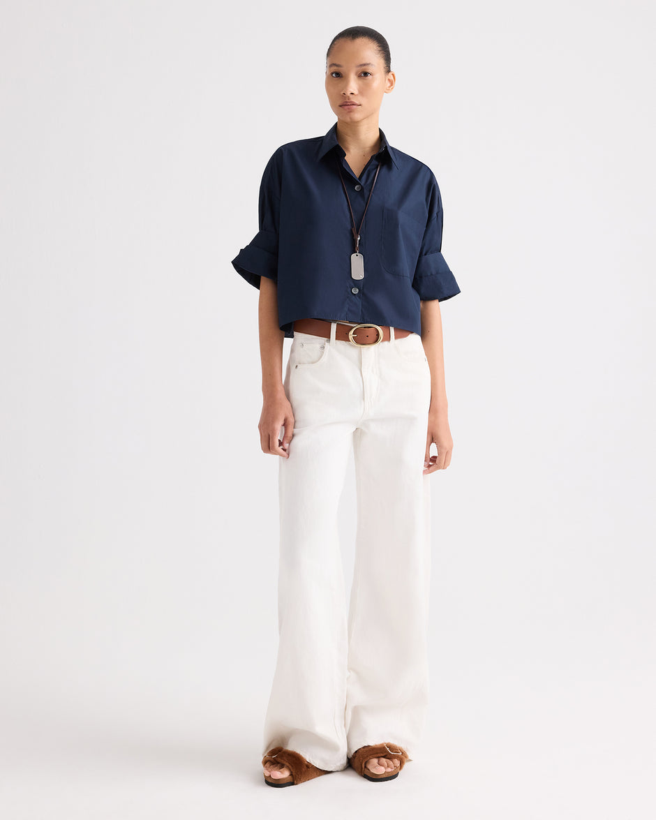TWP Midnight Next Ex Shirt in superfine cotton view 2