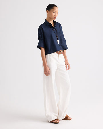 TWP Midnight Next Ex Shirt in superfine cotton view 4