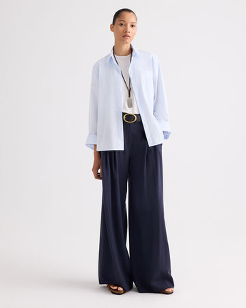 TWP Baby blue Next Morning Shirt in Superfine Cotton view 3