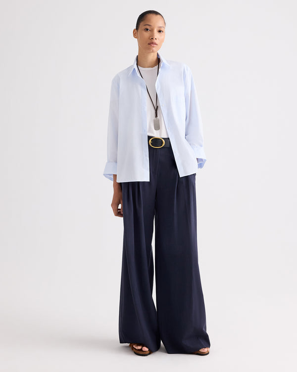 TWP Baby blue Next Morning Shirt in Superfine Cotton view 3