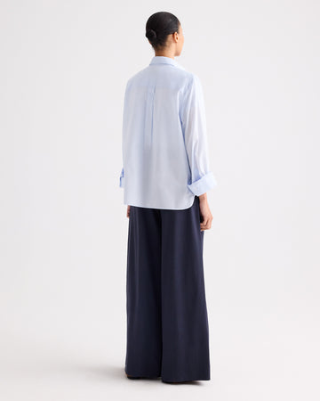 TWP Baby blue Next Morning Shirt in Superfine Cotton view 5