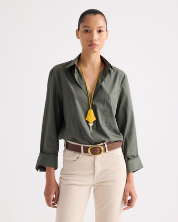 TWP Soliel Key Necklace in Leather view 2