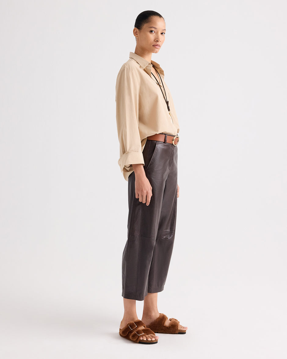 TWP Sandstone Next Morning Shirt in Superfine Cotton view 4