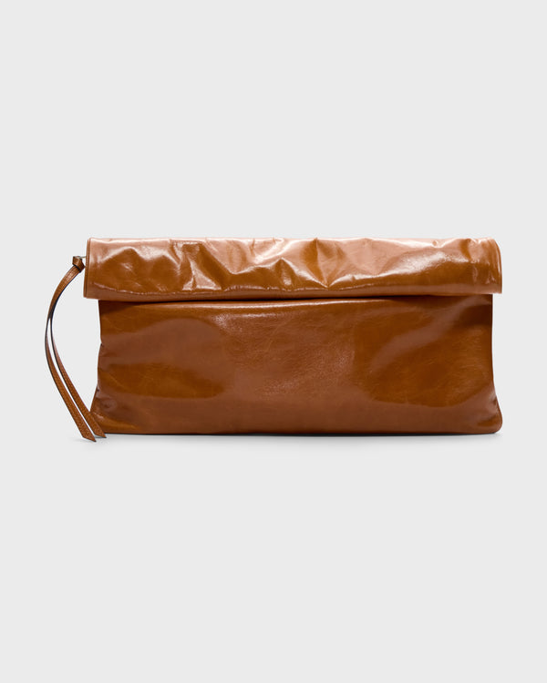 TWP Cognac North Moore St Bag in Shiny Crinkle Leather view 1