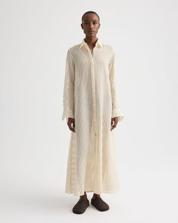 TWP Ivory / natural Jenny's Gown in Ribbon On Organza view 3