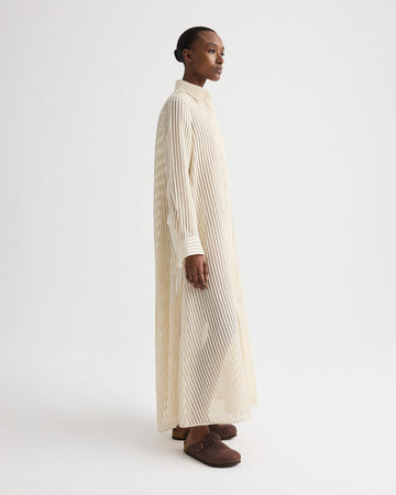 TWP Ivory / natural Jenny's Gown in Ribbon On Organza view 4