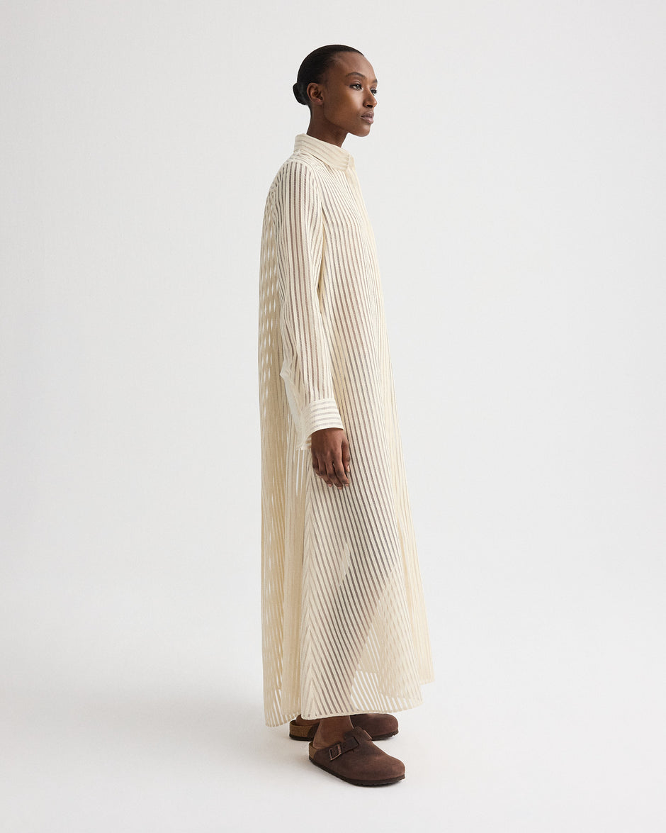 TWP Ivory / natural Jenny's Gown in Ribbon On Organza view 4