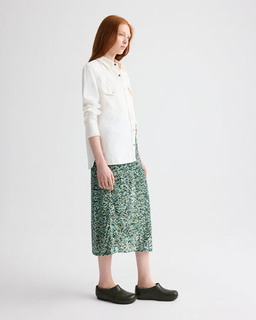 TWP Multi darkest spruce Sylkie Skirt in Sequin Abstract Multi view 3