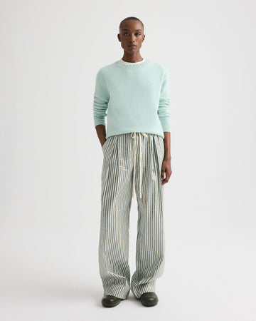 TWP Blue flower / martini PJ Pant in Clear Sequin on Stripe view 1