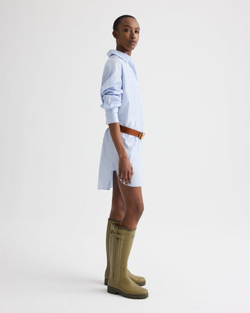 TWP Blue / midnight Big Joe Shirt Dress in Micro Triple Stripe view 4