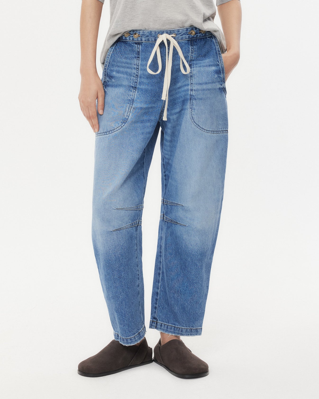 TWP Vintage wash Jetties Beach Jean in Vintage Wash Denim view 2