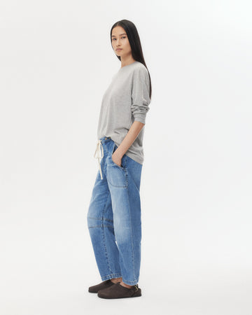 TWP Vintage wash Jetties Beach Jean in Vintage Wash Denim view 5