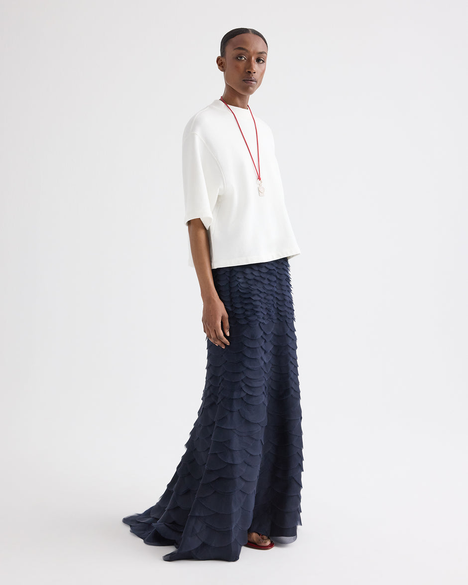 TWP Midnight Everlasting Love Skirt in Silk Organza view 3