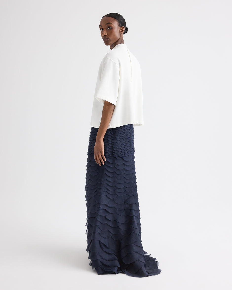 TWP Midnight Everlasting Love Skirt in Silk Organza view 5