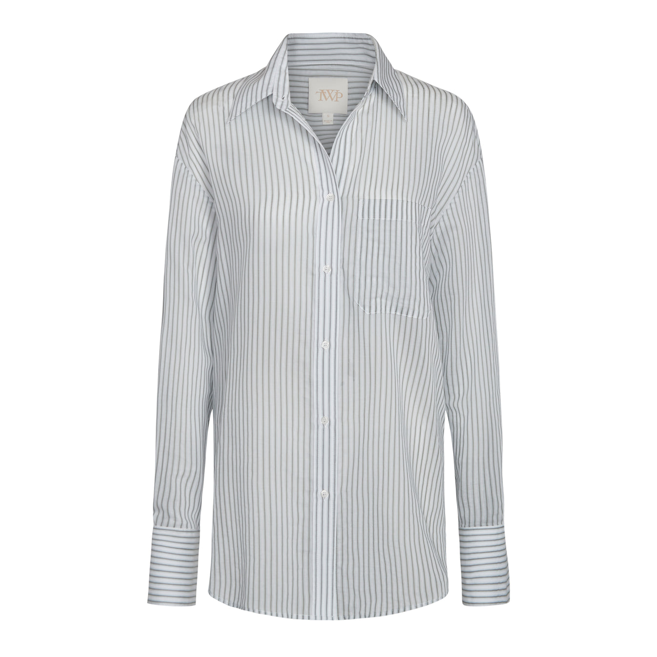 TWP Harbor grey multi Big Joe Shirt in Cotton Silk Barre Stripe view 5