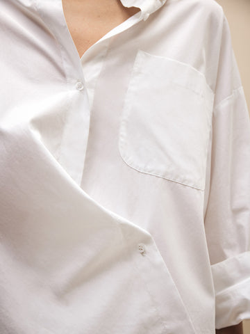 TWP White New Earl Shirt in Superfine Cotton view 3