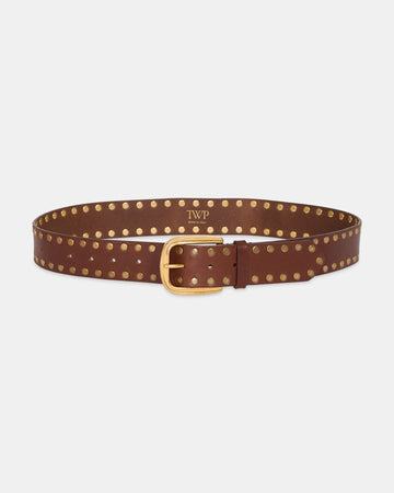 Studded Belt in Vachetta Leather