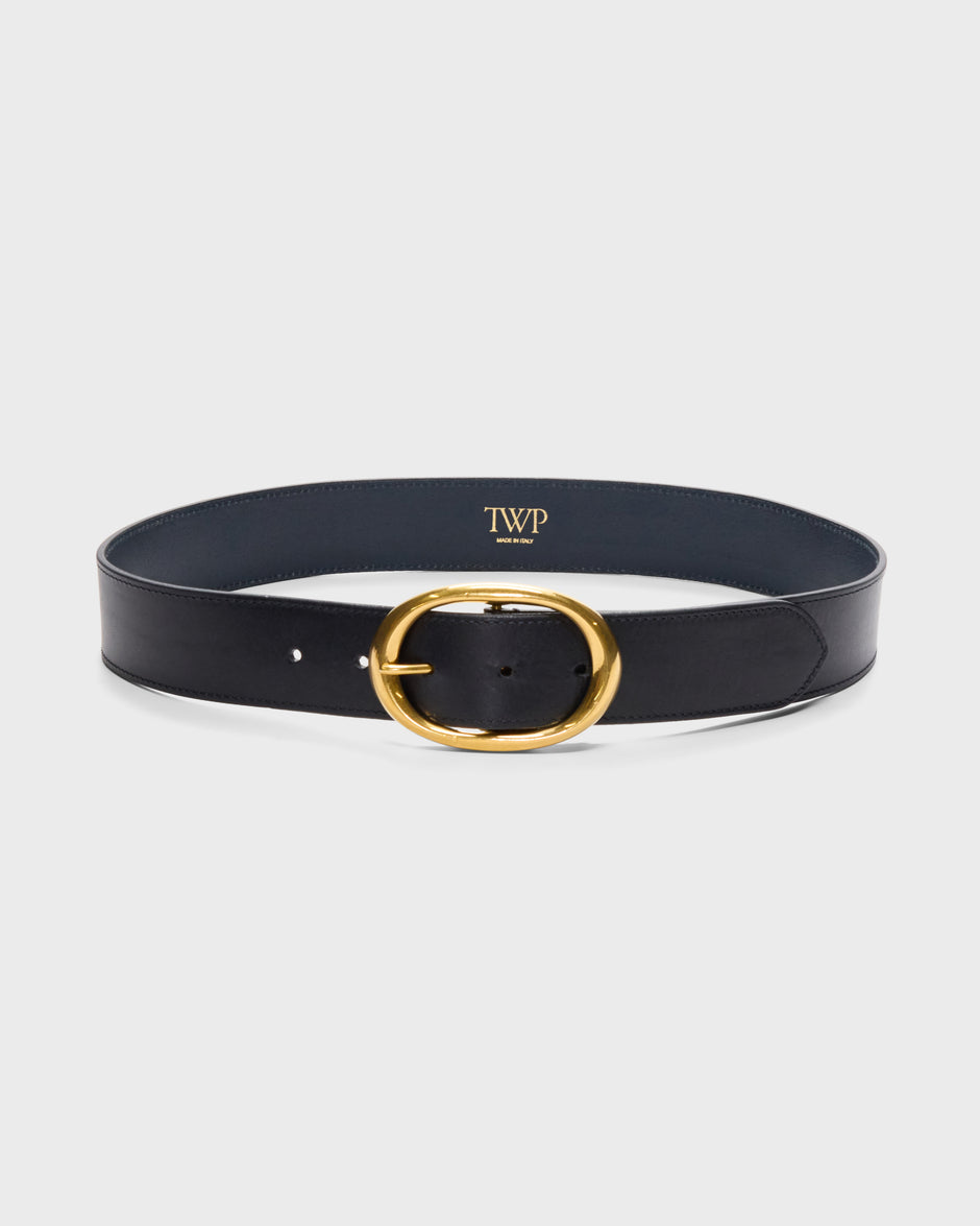 TWP Midnight Wide Belt in Vachetta Leather view 1