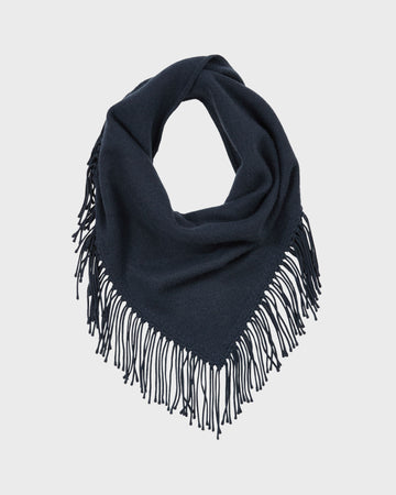 TWP Blue nights Fringe Triangle Scarf in Italian Cashmere view 2