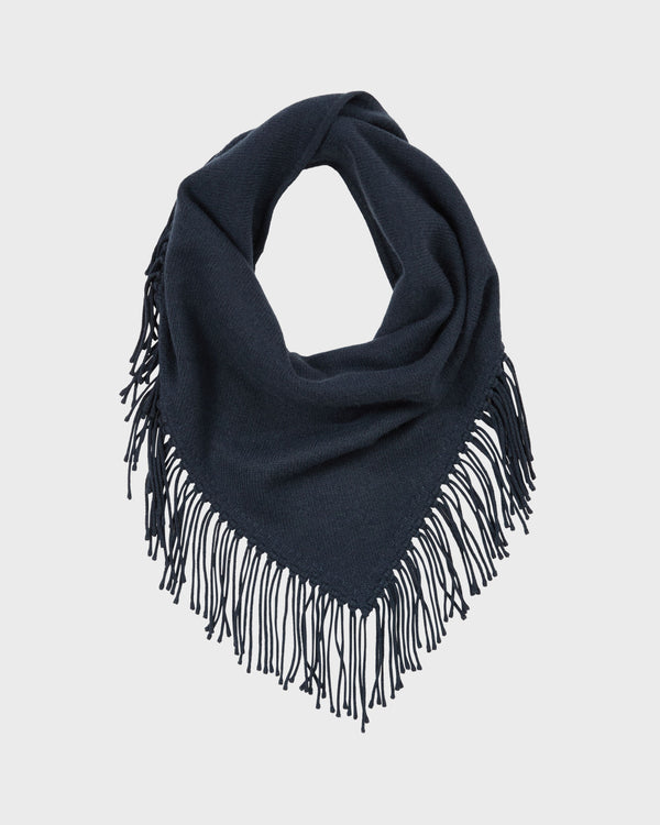 TWP Blue nights FRINGE TRIANGLE SCARF - BLUE NIGHTS view 2