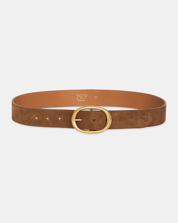 TWP Martora Wide Belt in Suede view 1
