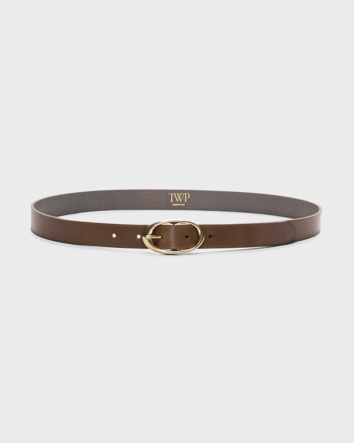 TWP Mink / ant light gold Narrow Belt in Vachetta Leather view 1