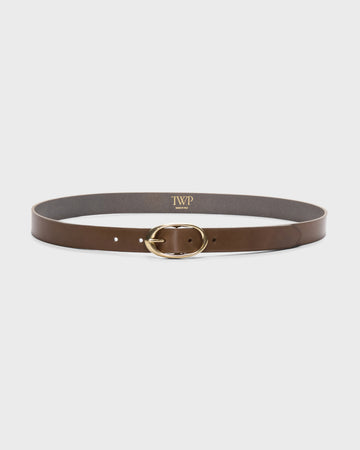 TWP Mink / ant light gold Narrow Belt in Vachetta Leather view 1