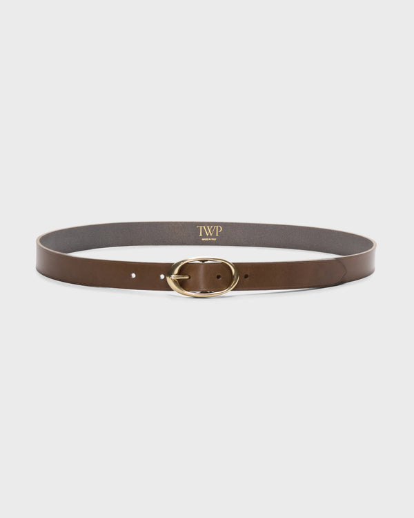 TWP Mink / ant light gold Narrow Belt in Vachetta Leather view 1