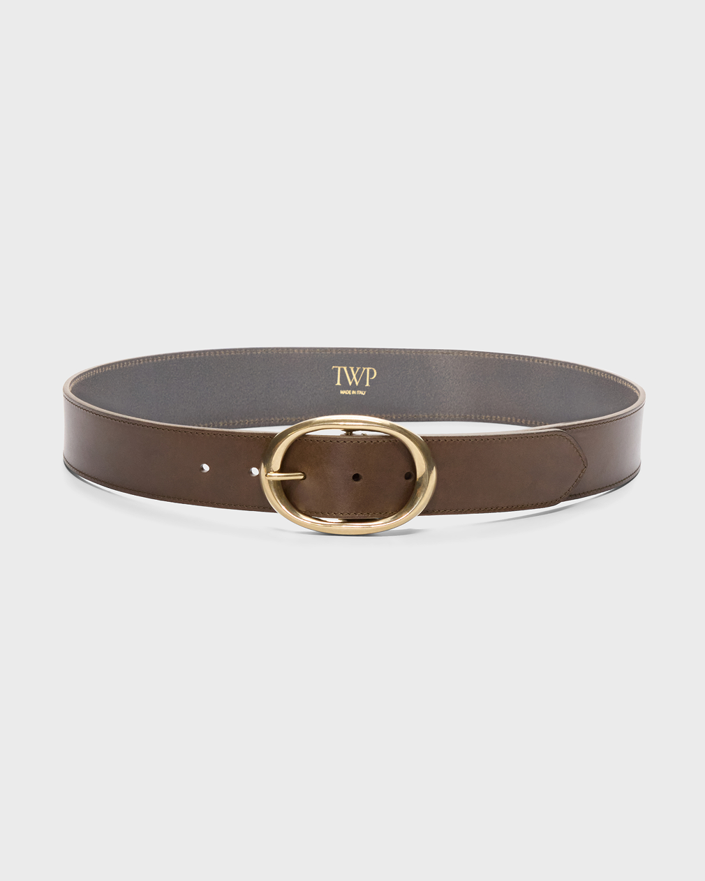 TWP Mink / ant light gold Wide Belt in Vachetta Leather view 1