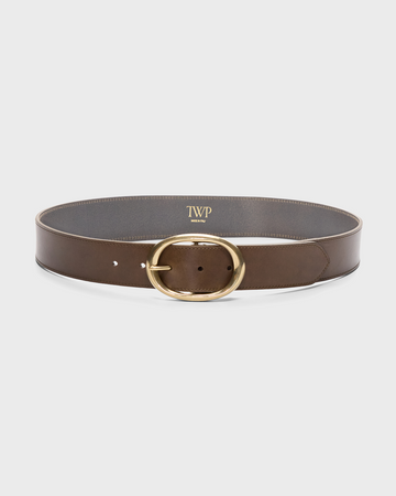 TWP Mink / ant light gold Wide Belt in Vachetta Leather view 1