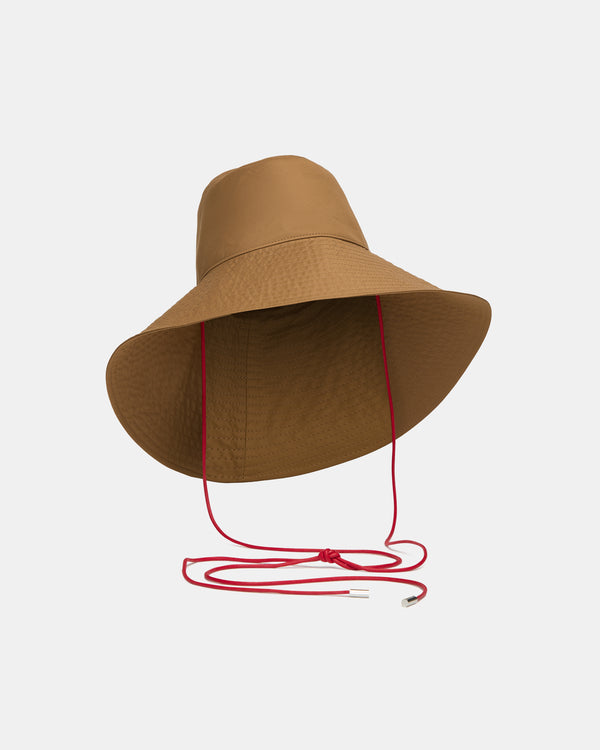 TWP British khaki/red Nantucket Sound Hat in Water Repellent Twill view 1