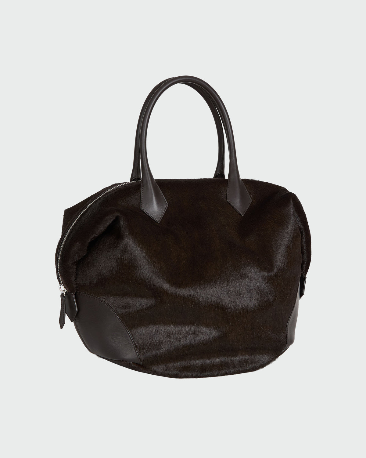 TWP Chocolate Howard St Bag in Ponyhair view 1