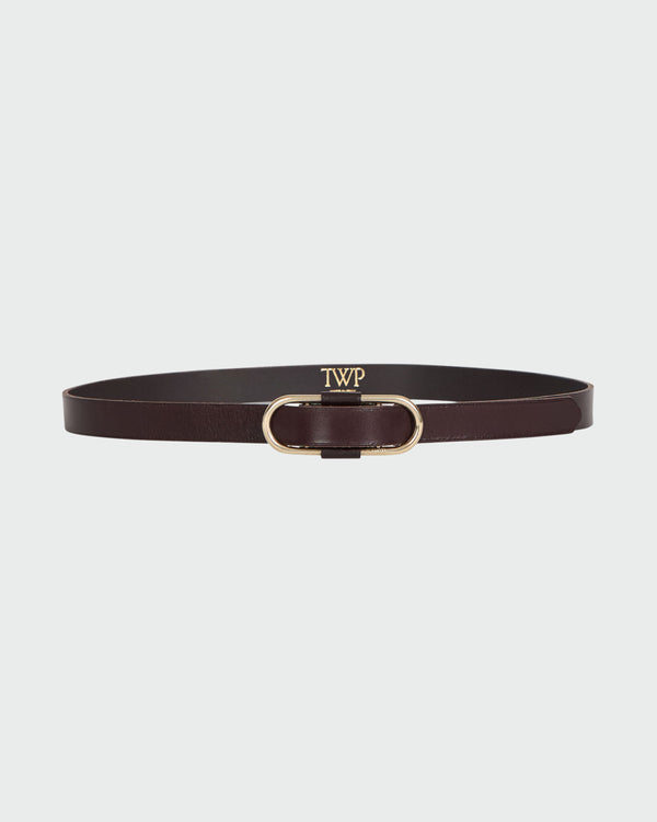 TWP Dakota/antique light gold Slider Buckle Belt in Vachetta Leather view 1