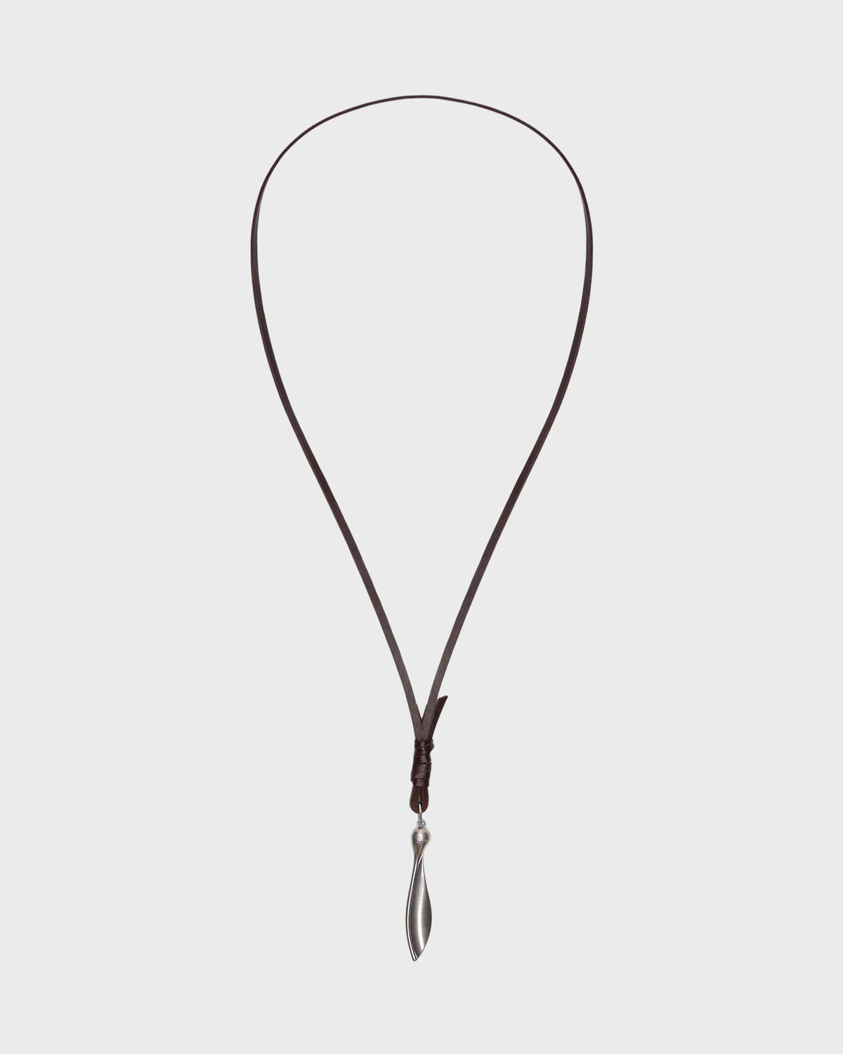 TWP Silver Samaras Necklace in Leather view 1